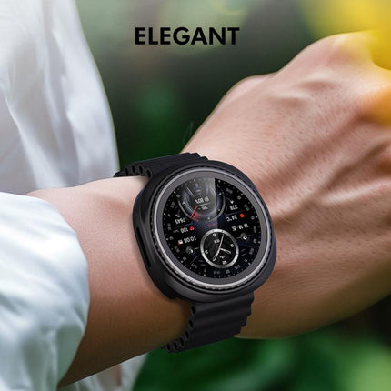 ENKAY Hat-Prince  2 in 1 Solid Color PC Watch Cover with Full Coverage PMMA Soft Film, For Samsung Galaxy Watch8 Classic 46mm - DealBuddy