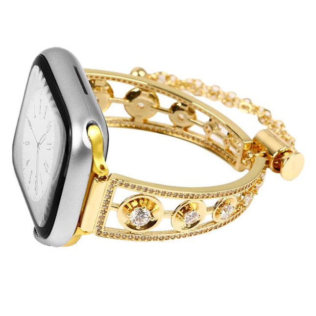 Platinum Star Zirconium Metal Watch Band
