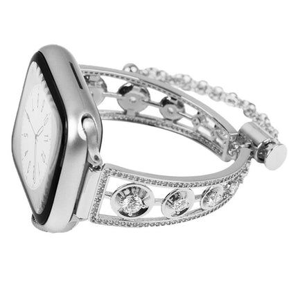 Platinum Star Zirconium Metal Watch Band, For Apple Watch 46mm / 49mm / 45mm / 44mm, For Apple Watch 42mm / 41mm / 40mm / 38mm - DealBuddy