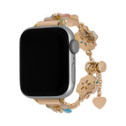 For Apple Watch 46mm / 49mm / 45mm / 44mm / Gold+Color Four Leaf Clover