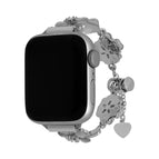 For Apple Watch 42mm / 41mm / 40mm / 38mm / Silver+Silver Four Leaf Clover