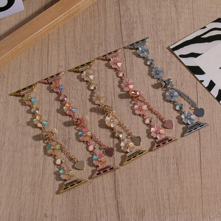Four Leaf Clover Chain Alloy Watch Band, For Apple Watch 46mm / 49mm / 45mm / 44mm, For Apple Watch 42mm / 41mm / 40mm / 38mm - DealBuddy