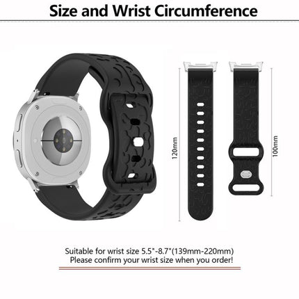 Concave Leopard Butterfly Buckle Silicone Watch Band, For Samsung Galaxy Watch8 / Watch8 Classic - DealBuddy