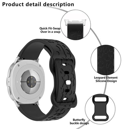 Concave Leopard Butterfly Buckle Silicone Watch Band, For Samsung Galaxy Watch8 / Watch8 Classic - DealBuddy