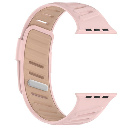 Oblique Buckle Breathable Two-Color Silicone Watch Band