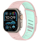 For Apple Watch 46mm / 49mm / 45mm / 44mm / Oxford Pink Misty Mint