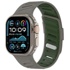 Oblique Buckle Breathable Two-Color Silicone Watch Band