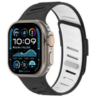 Oblique Buckle Breathable Two-Color Silicone Watch Band