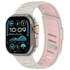 Oblique Buckle Breathable Two-Color Silicone Watch Band