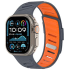 Oblique Buckle Breathable Two-Color Silicone Watch Band