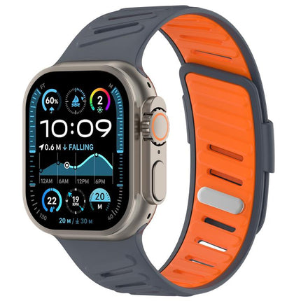 Oblique Buckle Breathable Two-Color Silicone Watch Band, For Apple Watch 46mm / 49mm / 45mm / 44mm - DealBuddy