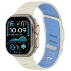Oblique Buckle Breathable Two-Color Silicone Watch Band