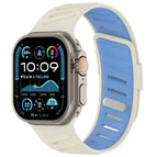 For Apple Watch 46mm / 49mm / 45mm / 44mm / Antique White Misty Blue