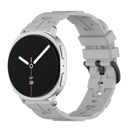 Black Buckle Round Tail Silicone Watch Band