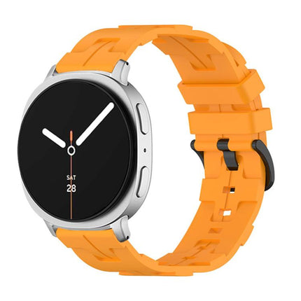 Black Buckle Round Tail Silicone Watch Band