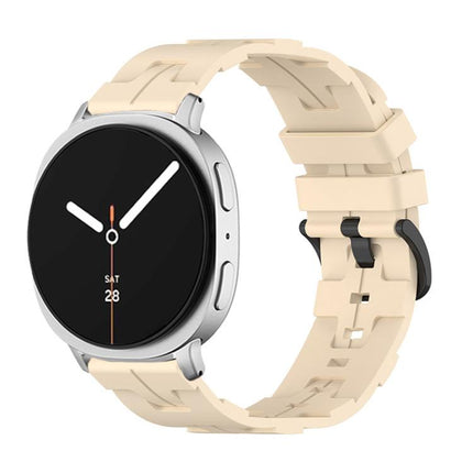 Black Buckle Round Tail Silicone Watch Band