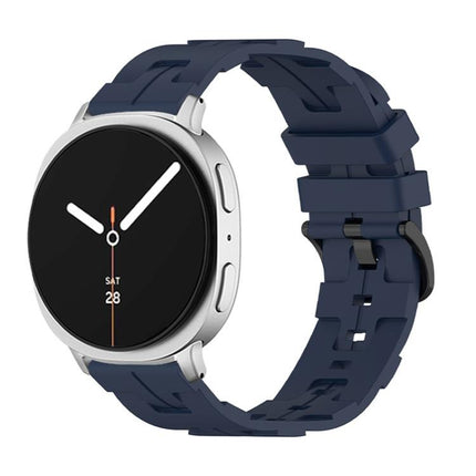Black Buckle Round Tail Silicone Watch Band