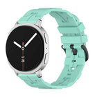 Black Buckle Round Tail Silicone Watch Band