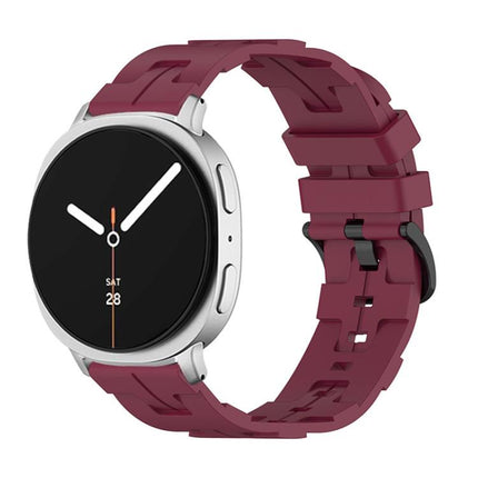 Black Buckle Round Tail Silicone Watch Band