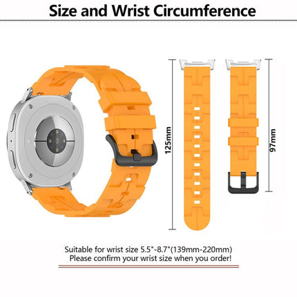 Black Buckle Round Tail Silicone Watch Band, For Samsung Galaxy Watch8 / Watch8 Classic - DealBuddy