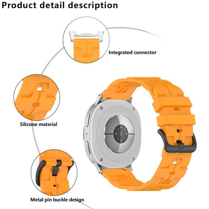 Black Buckle Round Tail Silicone Watch Band, For Samsung Galaxy Watch8 / Watch8 Classic - DealBuddy