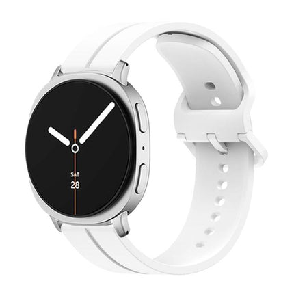 Colorful Buckle Grooved Silicone Watch Band