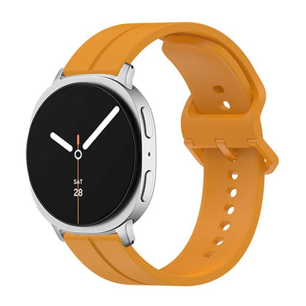 Colorful Buckle Grooved Silicone Watch Band