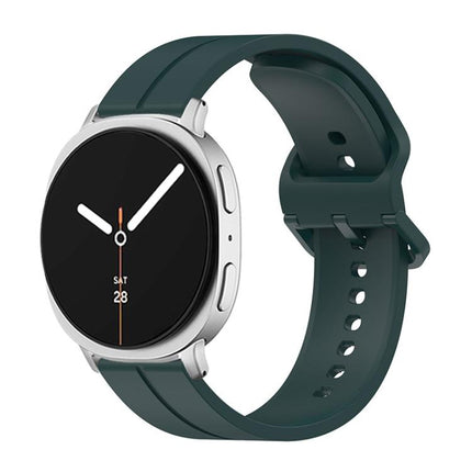 Colorful Buckle Grooved Silicone Watch Band