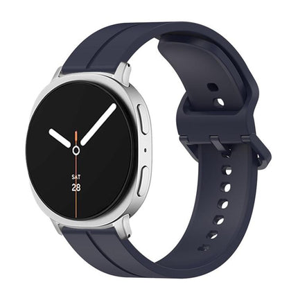 Colorful Buckle Grooved Silicone Watch Band