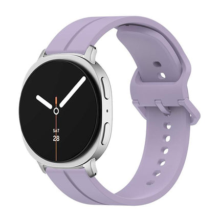 Colorful Buckle Grooved Silicone Watch Band