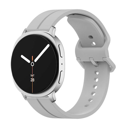 Colorful Buckle Grooved Silicone Watch Band