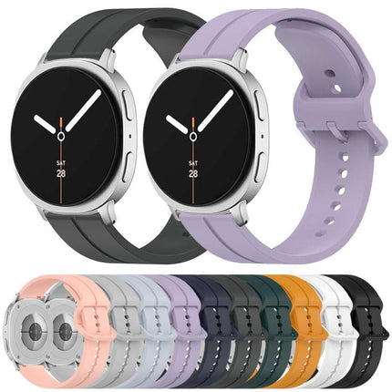Colorful Buckle Grooved Silicone Watch Band