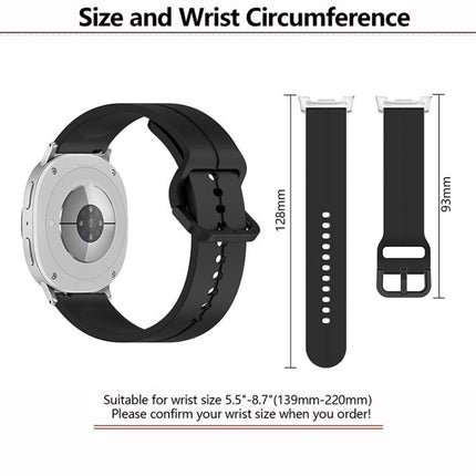 Colorful Buckle Grooved Silicone Watch Band