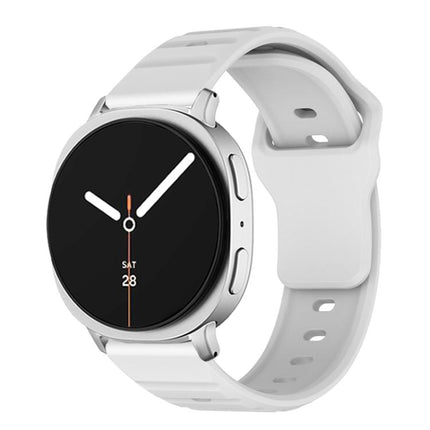 Wave Texture Stud Buckle Silicone Watch Band
