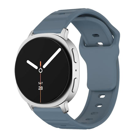 Wave Texture Stud Buckle Silicone Watch Band