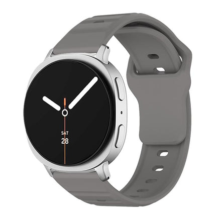 Wave Texture Stud Buckle Silicone Watch Band