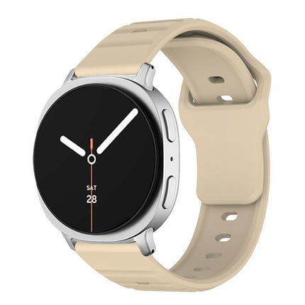 Wave Texture Stud Buckle Silicone Watch Band