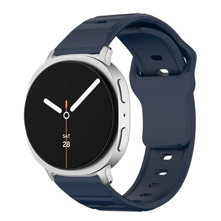 Wave Texture Stud Buckle Silicone Watch Band