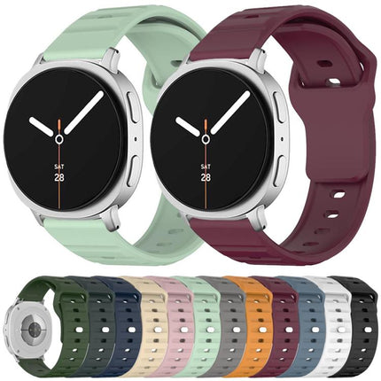 Wave Texture Stud Buckle Silicone Watch Band