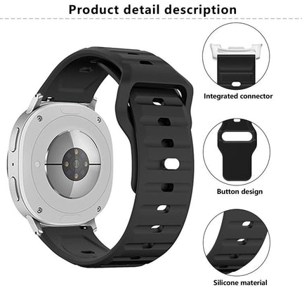 Wave Texture Stud Buckle Silicone Watch Band