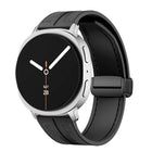 Fold Magnetic Buckle Hybrid Nylon Silicone Watch Band