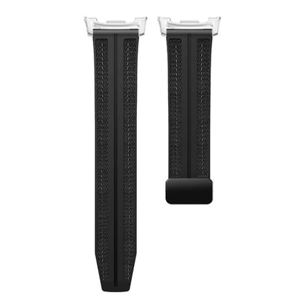 Fold Magnetic Buckle Hybrid Nylon Silicone Watch Band
