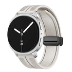 Fold Magnetic Buckle Hybrid Nylon Silicone Watch Band