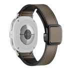 Square Magnetic Buckle Leather Skin Silicone Watch Band