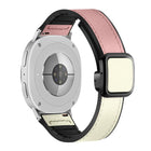 Square Magnetic Buckle Leather Skin Silicone Watch Band