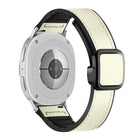 Square Magnetic Buckle Leather Skin Silicone Watch Band