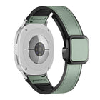 Square Magnetic Buckle Leather Skin Silicone Watch Band