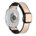 Square Magnetic Buckle Leather Skin Silicone Watch Band