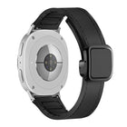Square Magnetic Buckle Leather Skin Silicone Watch Band