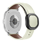 Magnetic Fold Genuine Buckle Leather Watch Band, For Samsung Galaxy Watch8 / Watch8 Classic - DealBuddy